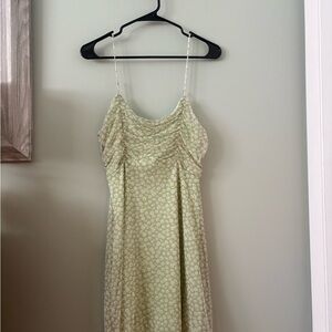 Floral Green Mini Dress